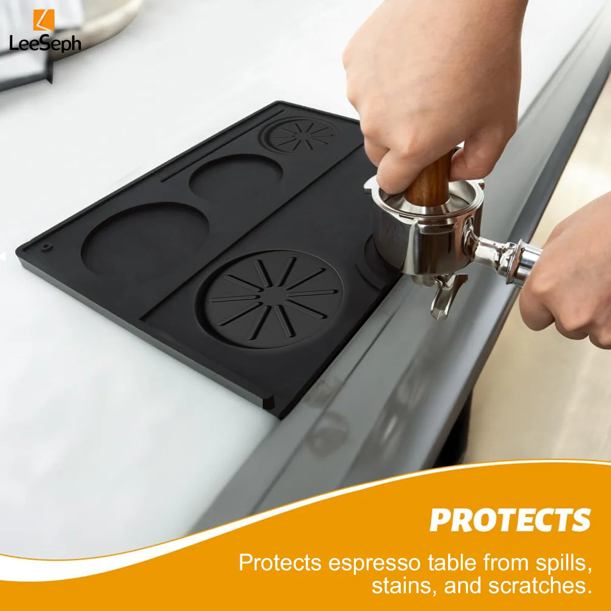 Espresso Tamping Matl, Coffee Accessory Tamp Station Mat for Home, Cafe, Silicone Non Slip Holder Pad Coffee Press Cushion Too Peaceful Pleasures Health and Wellness