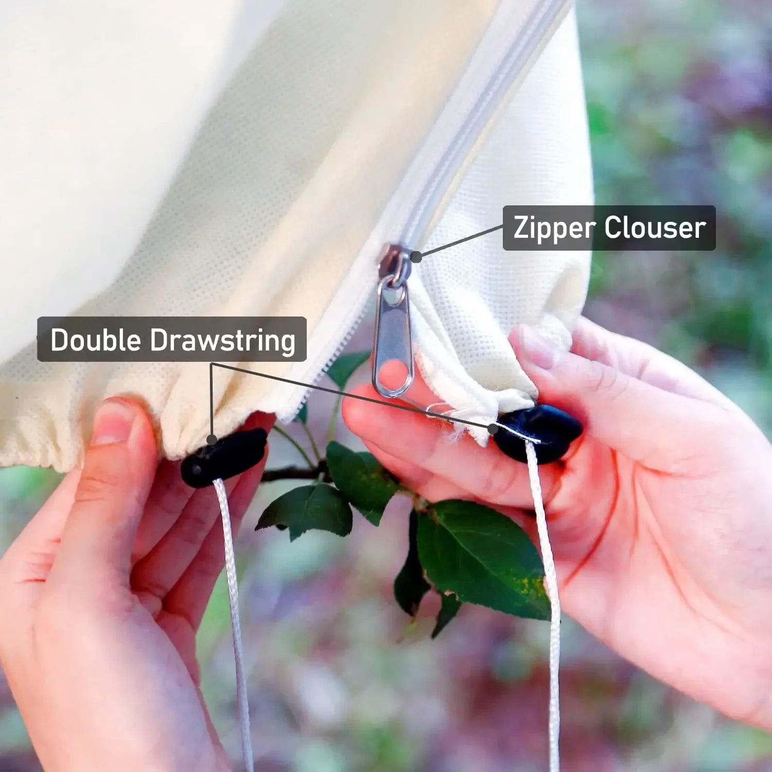 1pc 80*120cm Winter Protection Bag Against Freeze For Plant Cover Garden Plant With Zip Drawstring Breathable Peaceful Pleasures Health and Wellness