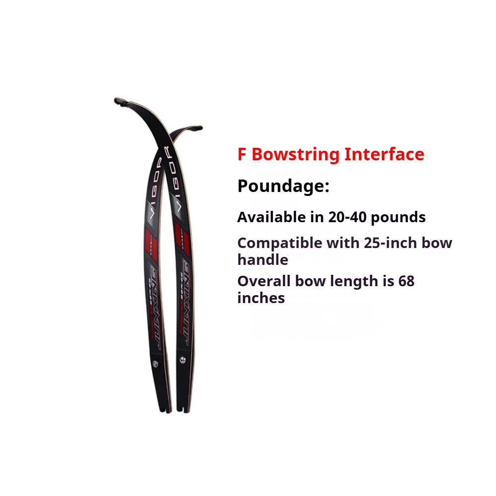 JUNXING Archery Bow Limb Universal F Interface 20-40lbs Professional