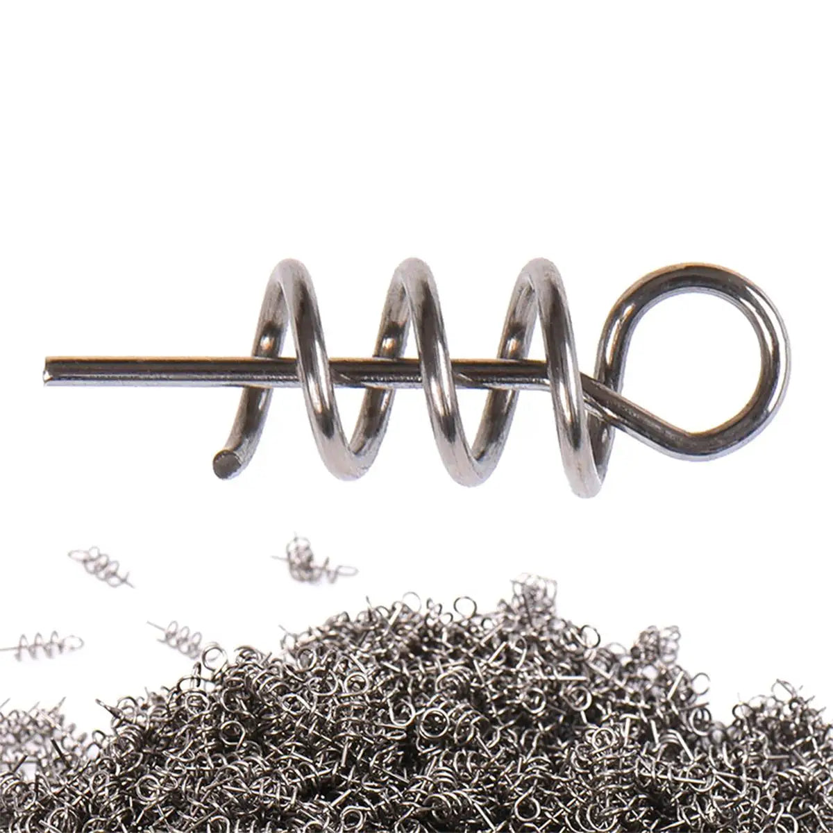 Spring Lock Fishing Hooks, 50pcs Soft Bait Worm Lure Hooks, Durable Spring Design for Effective Catching, Ideal for Anglers & Ou Peaceful Pleasures Health and Wellness