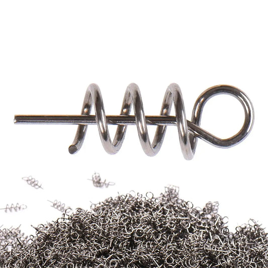 Spring Lock Fishing Hooks, 50pcs Soft Bait Worm Lure Hooks, Durable Spring Design for Effective Catching, Ideal for Anglers & Ou Peaceful Pleasures Health and Wellness