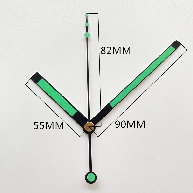 Silent Mute DIY Wall Clock Movement with Hands – Quartz Mechanism Repair Kit