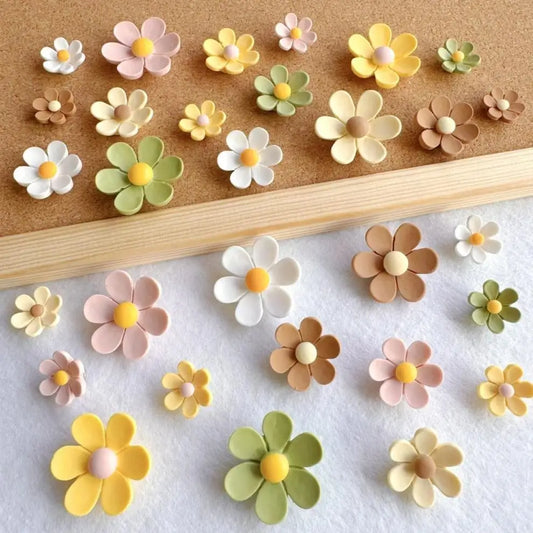 Colorful Flower Push Pins 10 30 Decorative Thumb Tacks Cork Bulletin Peaceful Pleasures Health and Wellness 30pcs