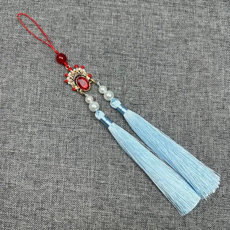 Antique Hanfu Tassel Pendant | Ethnic Cheongsam Décor 25cm