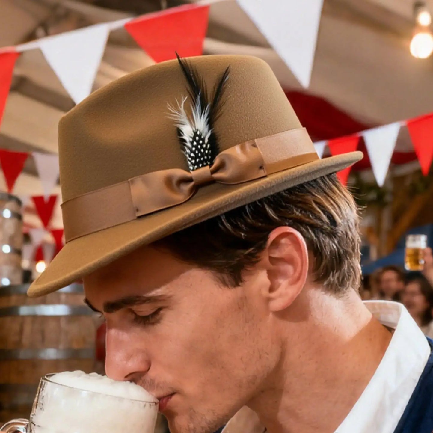Elegant Oktoberfest Hat, Beer Festival Costume Headwear for Women Men, Adult Photo Party October Celebration Supplies Peaceful Pleasures Health and Wellness