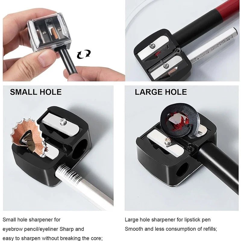 Eyebrow Eyeliner Pencil Cutting Variety Pen Sharpening Double Hole