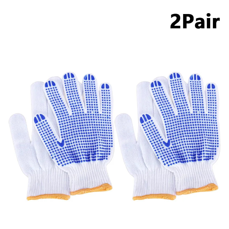 Non-Slip Rubber Dot Gloves Safety Protection Work Glove Home Gardening Mechanics Painter Essential Gloves Peaceful Pleasures Health and Wellness 2Pair