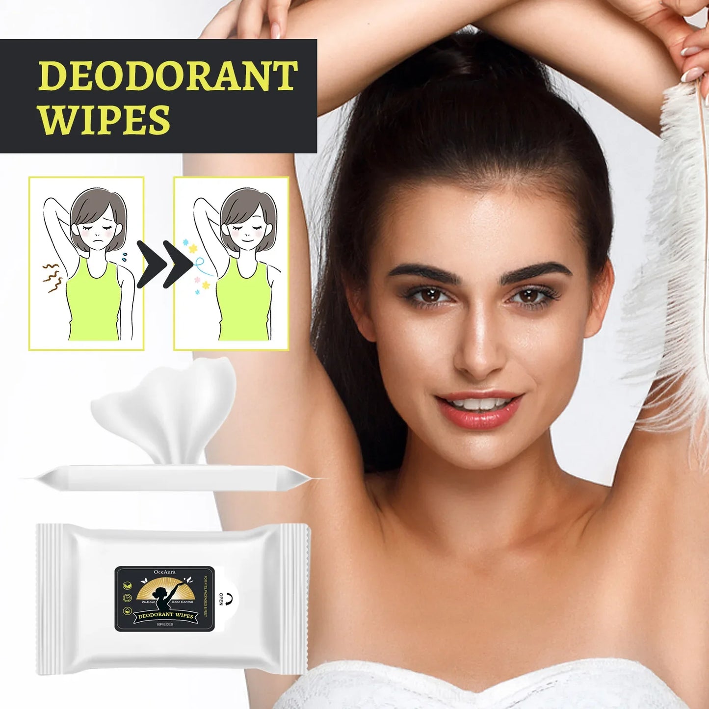 Odor-Removing Body Wipes for Sports & Sweat | Fresh Scent