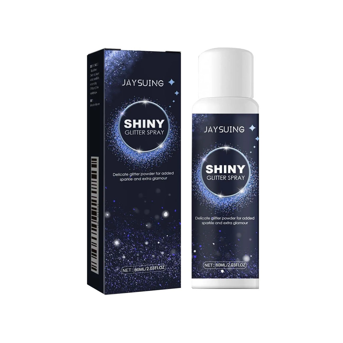 Holographic Glitter Spray for Hair & Body – Silver Shimmer Peaceful Pleasures Health and Wellness 60ml Boxed