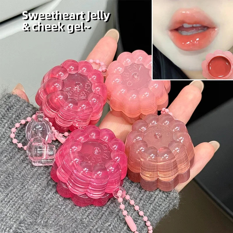 QIBEST Moisturizing Lip Glaze Multi-Color Moisten Shine Lip Plumper Makeup Hydrating Liquid Lipstick Cheek Face Blush Cream Peaceful Pleasures Health and Wellness
