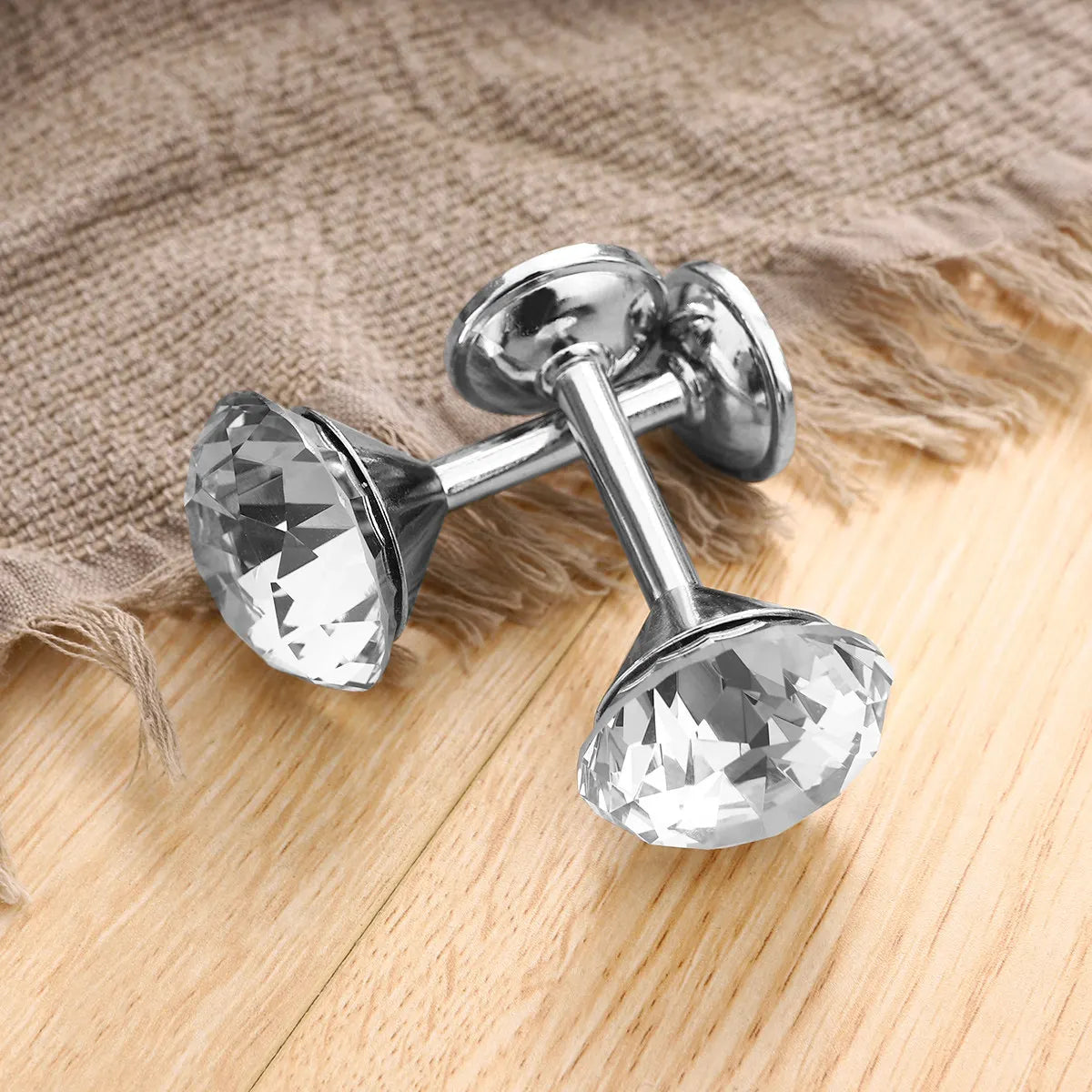 2Pcs Silver Zinc Alloy Diamond Curtain Tiebacks Elegant Shiny Big Faux Diamond Crystal Decorative Drapery Tieback for Curtains Peaceful Pleasures Health and Wellness