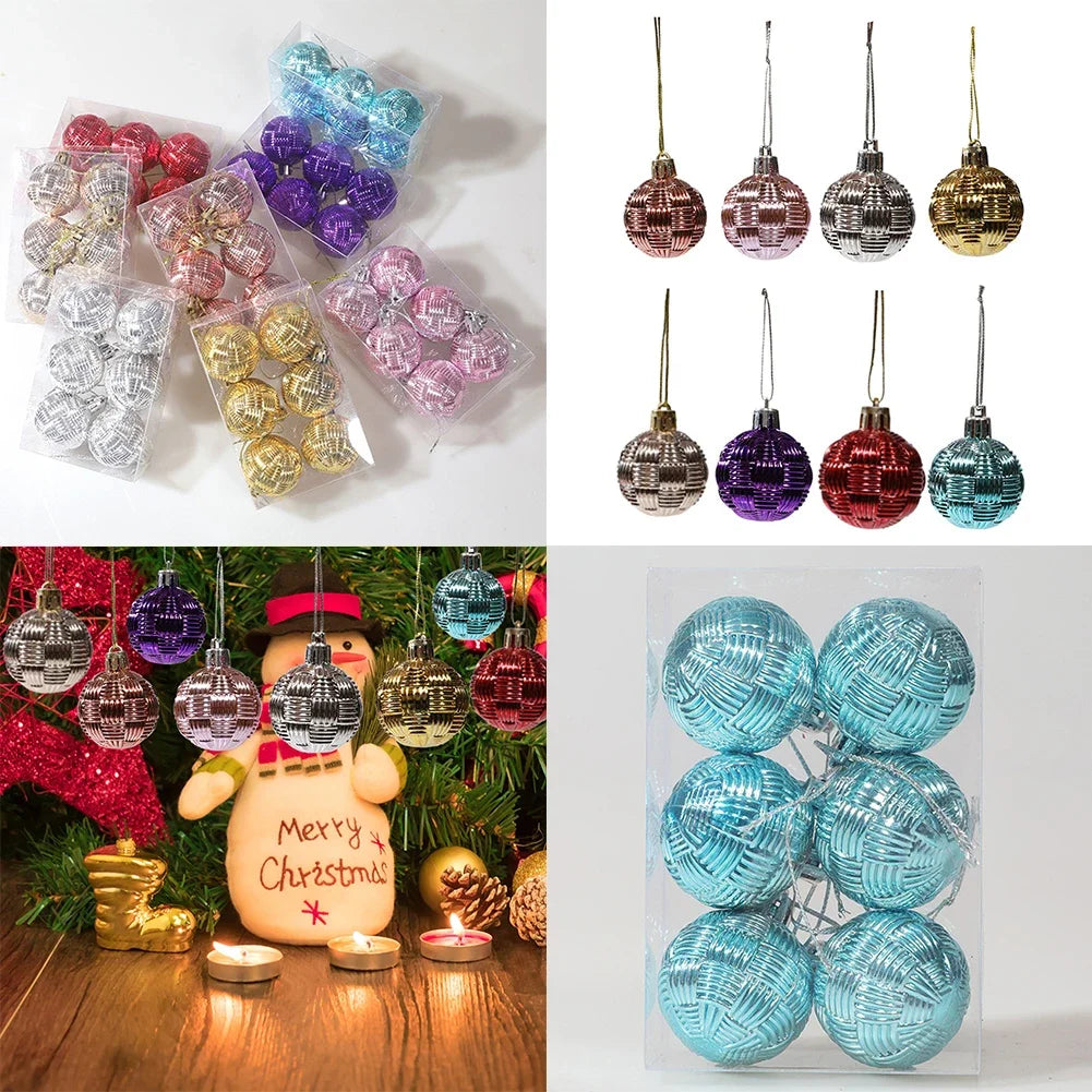 Shatterproof Christmas Ball Ornaments – 6 Pack, 4cm Baubles