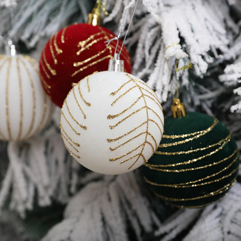 8cm Christmas Ball Ornaments Set of 6 – Reusable Holiday Décor