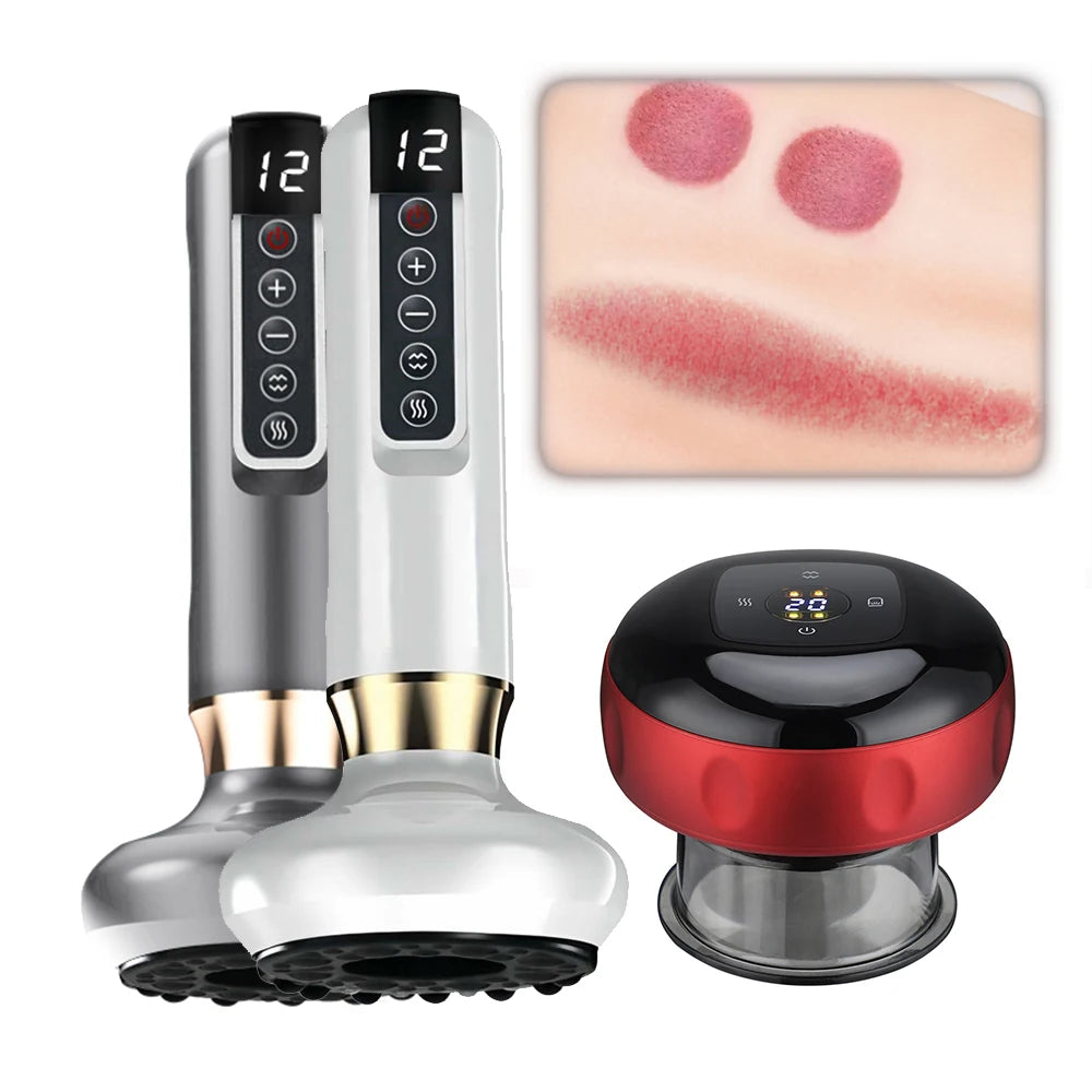 Chinese Smart Medical Cupping Electric Suction Beauty Body Cellulite Massager for Back Scraping Home Handheld Vacuum Guasha Jars Peaceful Pleasures Health and Wellness