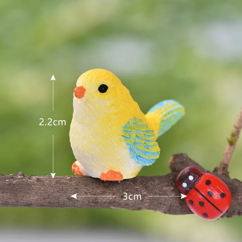 1pcs Miniature Bird Figurines, Mock Animal Toy Mini Cute Pet ModelFor Fairy Garden, Moss Micro Landscape Home Accessories Fairy Peaceful Pleasures Health and Wellness 02
