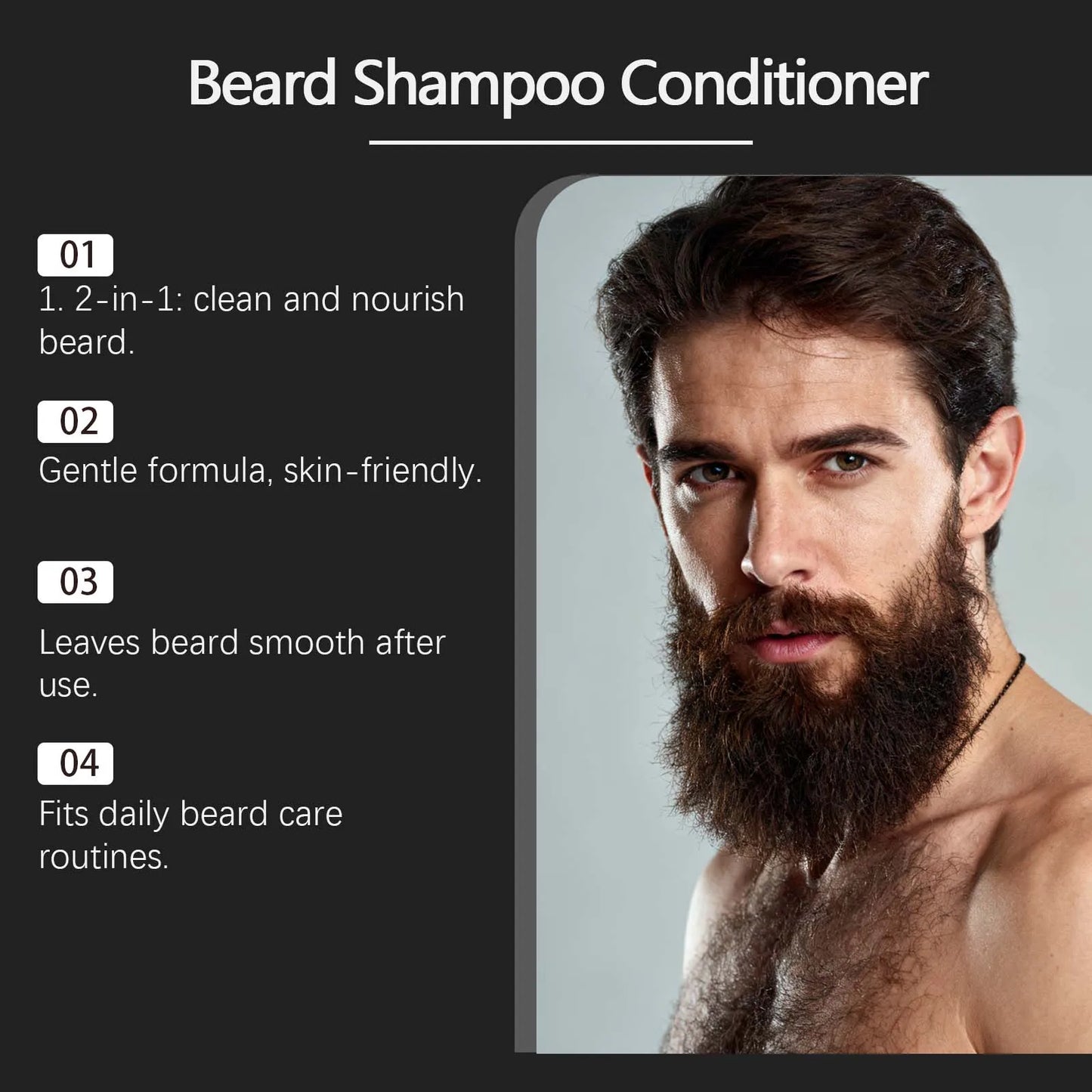 East Moon 2-in-1 Beard Shampoo & Conditioner for Men 100ml