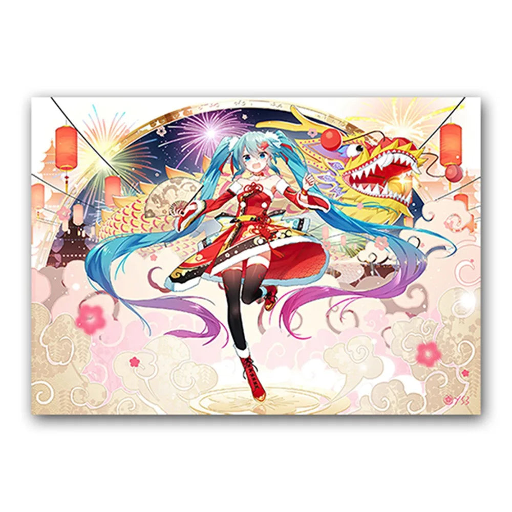 Hatsune Miku Canvas Wall Art Print | Anime Room Decor