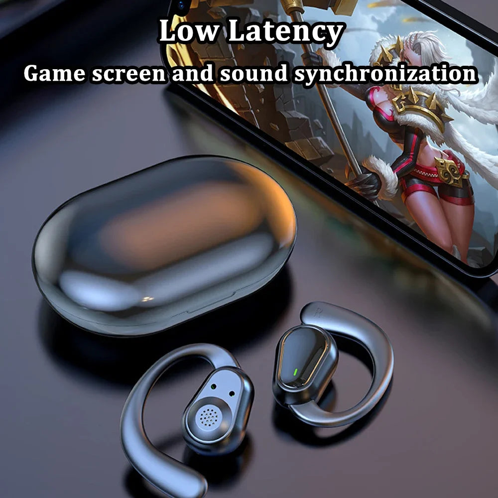 Bluetooth 5.3 Headphones Ear Hook Earphones Wireless Earphones HiFi Stereo Waterproof Headset Noise Reduction Earbuds for Xiaomi Peaceful Pleasures Health and Wellness