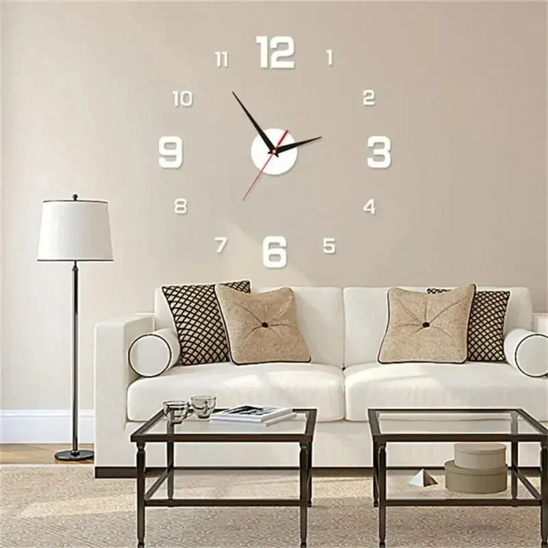 Modern 3D DIY Acrylic Wall Clock – Large Frameless Quartz Decor DIY Wall Clock Peaceful Pleasures Health and Wellness