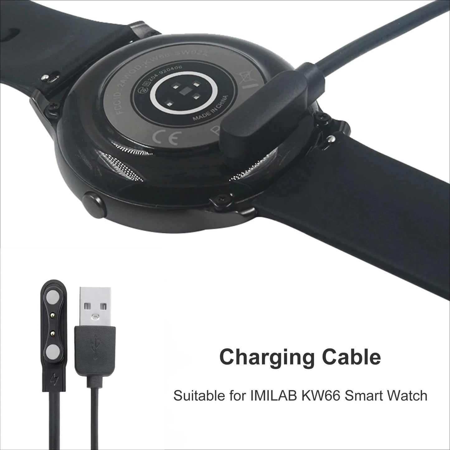 4.0mm 2-Pin Magnetic USB Charging Cable for CMF Smartwatch Peaceful Pleasures Health and Wellness