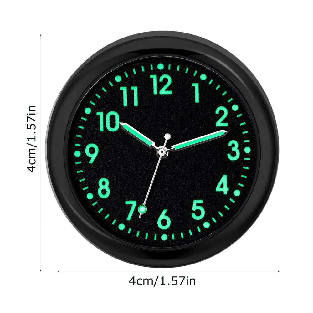 Glowing Analog Car Dashboard Clock, Stick-On Quartz Replacement Clock for Vehicle Automotive Interior Decor accessories Peaceful Pleasures Health and Wellness B