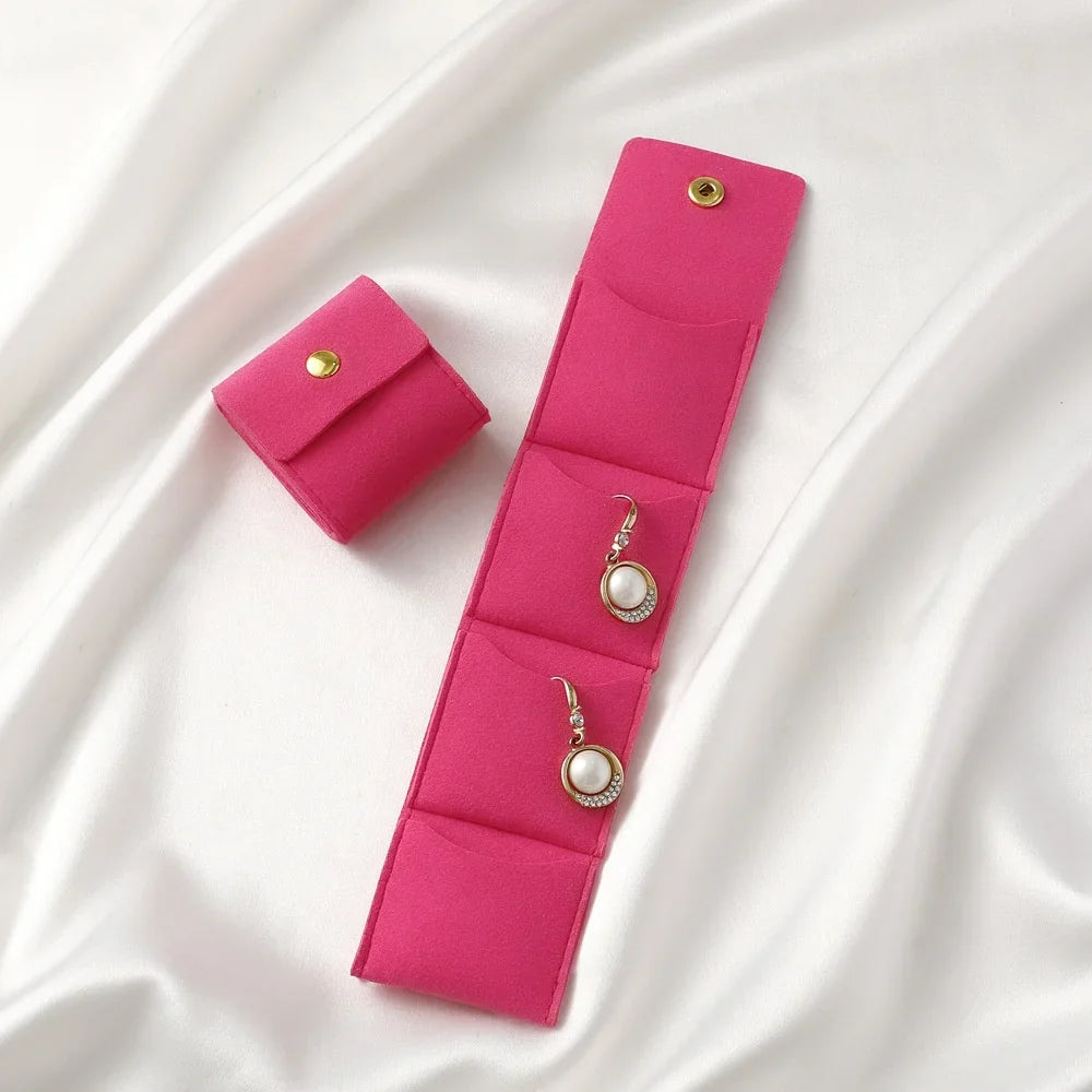Portable Microfiber Jewelry Roll Organizer – Travel Storage Bag