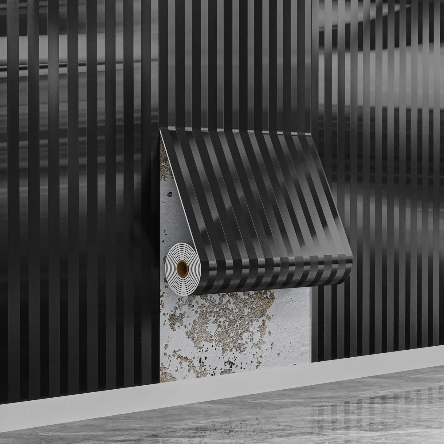 Metallic Grid Stripe Peel & Stick Wallpaper | Self-Adhesive