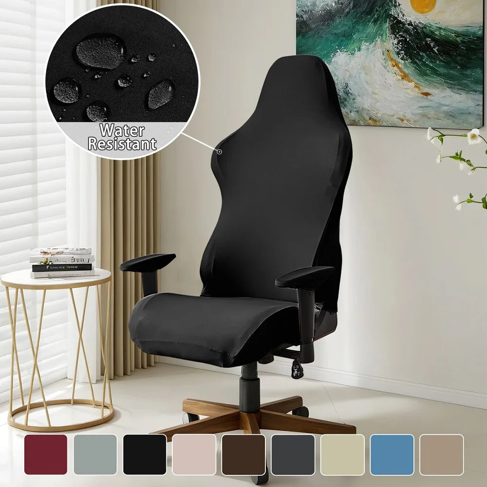 1PC Black Milk silk solid color e-sports chair cover, internet cafe sports seat chair cover, dustproof elastic chair cover Peaceful Pleasures Health and Wellness