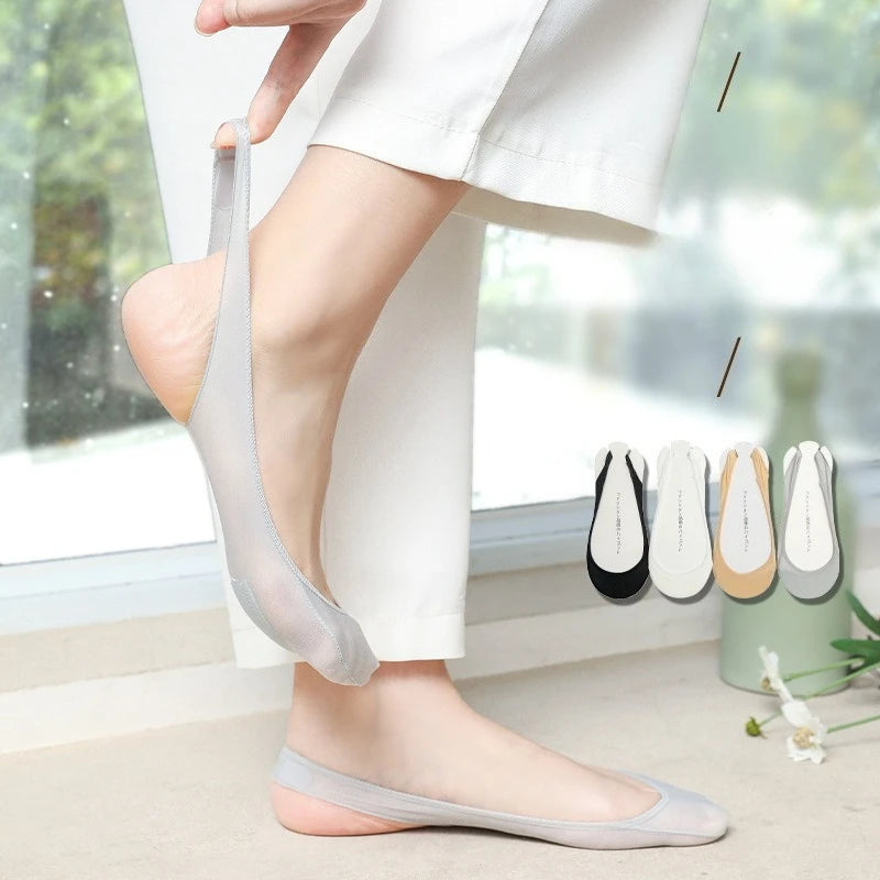 Women's Invisible No-Show Socks | Non-Slip High Heel Boat Socks