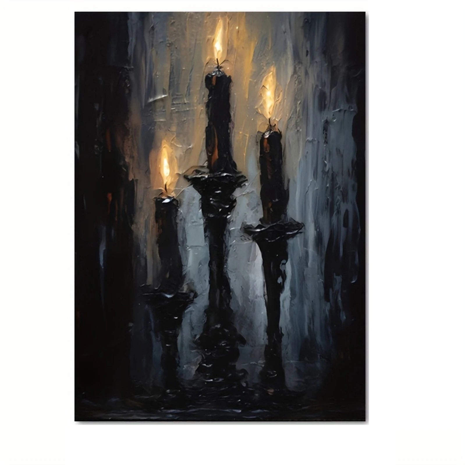 Halloween Spooky Candles Canvas Art Print | Unframed Poster Canvas Art Print Peaceful Pleasures Health and Wellness ZLH5155 100x150cm No Frame