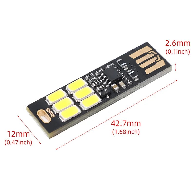 POCKETMAN USB Card Light – 6 LED Mini Pocket Night Light 5V
