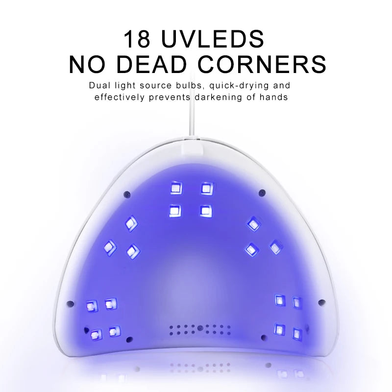 UV Nail Curing Lamp - 3 Timer Settings + Auto Detection, Gel Curing for Home Salon Peaceful Pleasures Health and Wellness