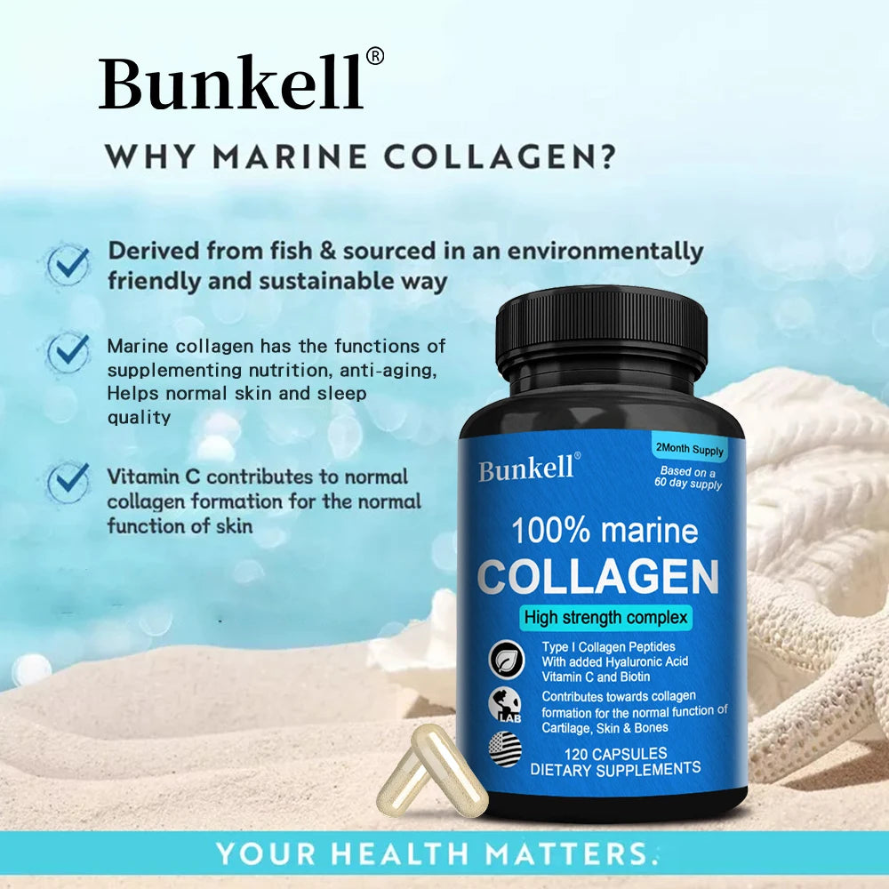 Collagen Capsules-Dietary Supplements for Skin, Hair, Joint Health, Digestion and Immune System Health Supplement, Non-GMO Peaceful Pleasures Health and Wellness