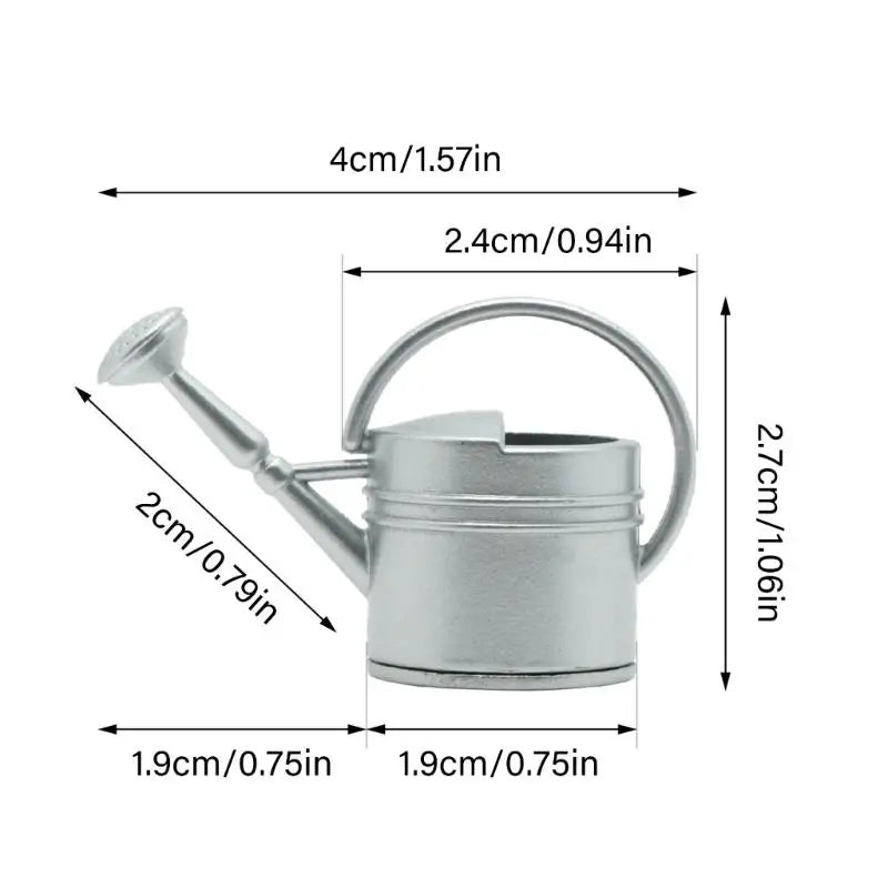 Miniature Watering Can Dollhouse Accessory – Safe PVC Garden Toy