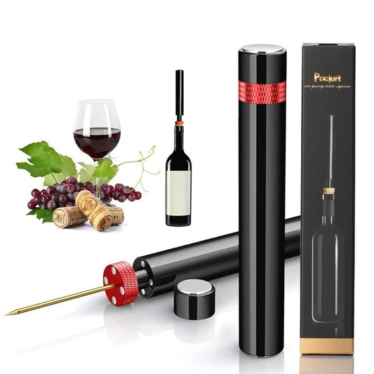 Portable Wine Bottle Opener, Air Pump Stainless Steel Pin Jar Cork Remover Corkscrew Kitchen Bar Accessories Gfit Opening Tools Peaceful Pleasures Health and Wellness