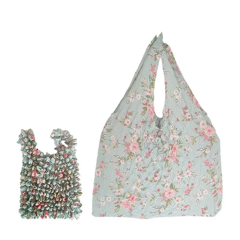 Foldable Pleated Stretch Shopping Bag | Large Capacity Tote