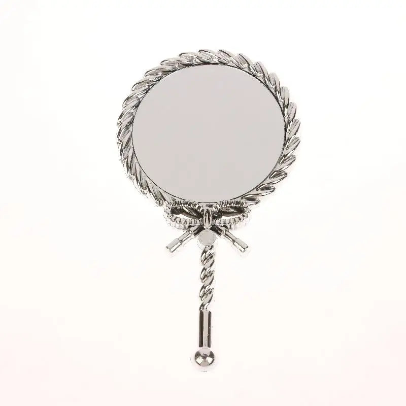 Golden Bow Knot Handheld Makeup Mirror – Vintage Aesthetic