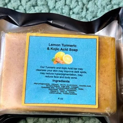 Turmeric Lemon Kojic Acid Handmade Soap – Face & Body 100g