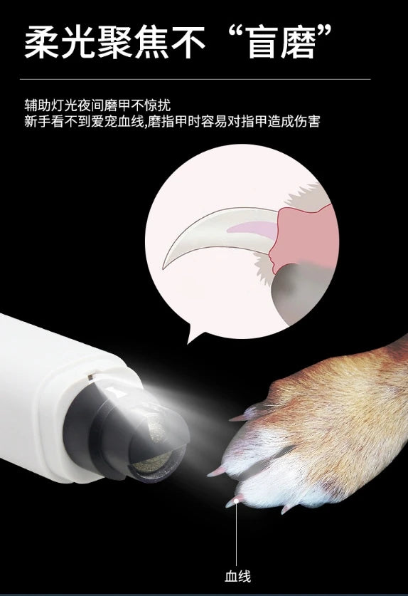 USB Rechargeable Quiet Electric Pet Nail Grinder – Dogs & Cats Pet Nail Grinder Peaceful Pleasures Health and Wellness