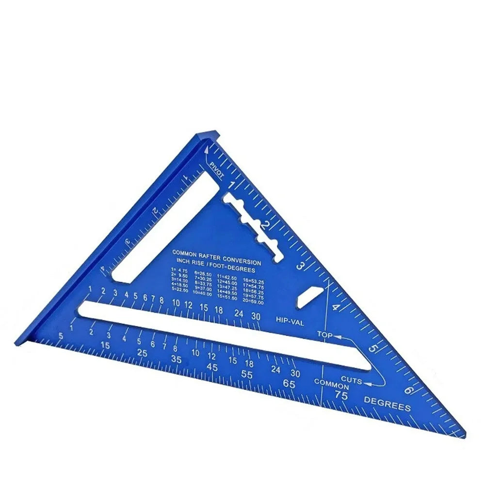 7" Aluminum Speed Square Triangle Ruler | Metric & Imperial