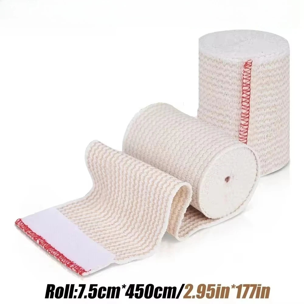 2/12/24 Packs Compression Elastic Bandage Wraps, Latex-Free Support for Knees Ankle Legs Wrist Sports Injury Recovery First Aid Peaceful Pleasures Health and Wellness 7.5 X 450cm 12 packs