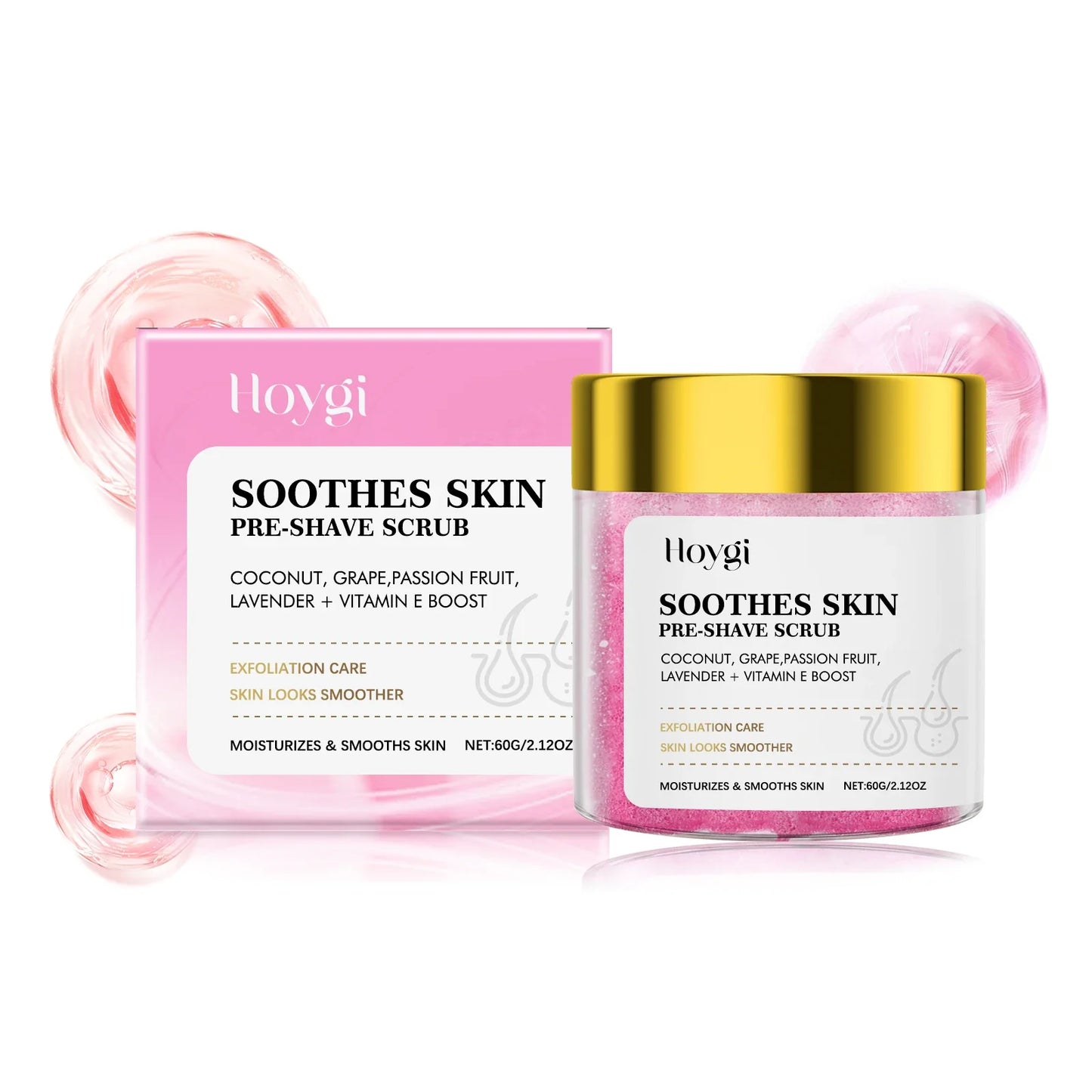 Hoygi Pre Shave Exfoliating Scrub – Smooth & Moisturize