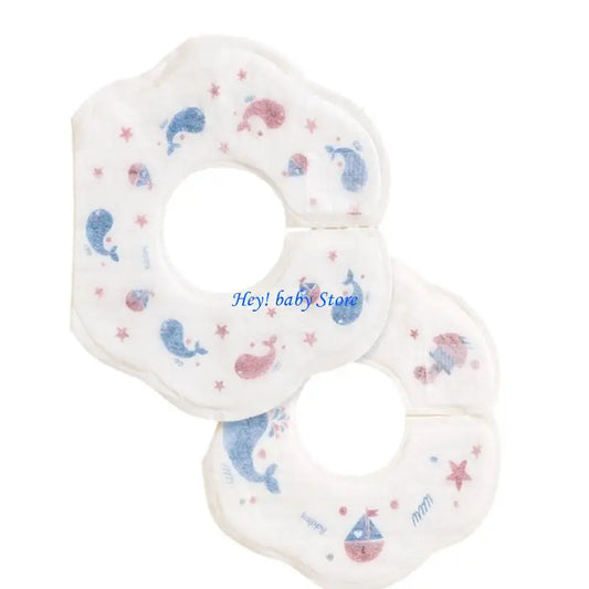 Disposable Baby Drool Bibs 20-Pack | Absorbent Cotton Saliva Towel Disposable Baby Bibs Peaceful Pleasures Health and Wellness