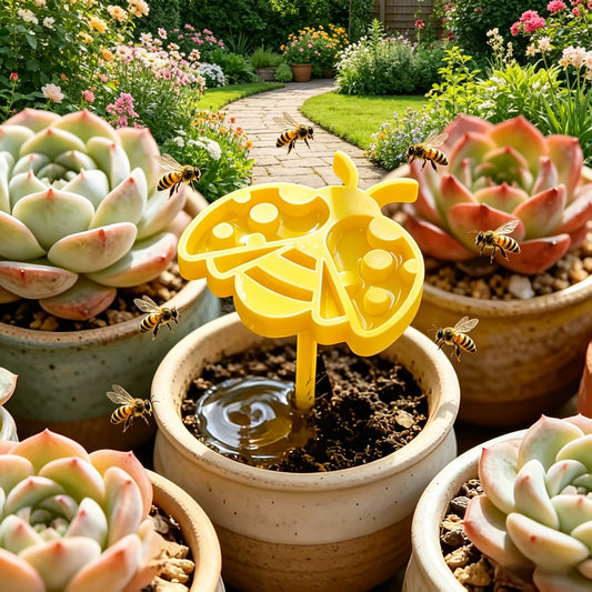 Cute Bee Water Feeder Garden Ground Plug | Pollinator Decor Garden Water Feeder Peaceful Pleasures Health and Wellness