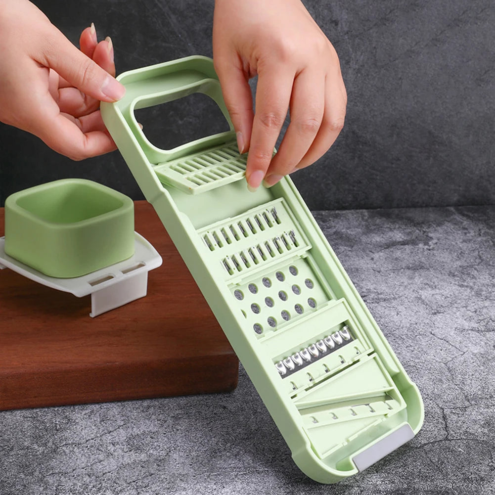 5-in-1 Stainless Steel Vegetable Cutter & Slicer Set Vegetable Slicer Set Peaceful Pleasures Health and Wellness