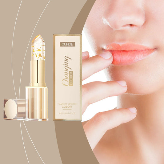 Gold Foil Color-Changing Nourishing Lipstick | Glossy & Moisturizing Color-Changing Lipstick Oasis Select