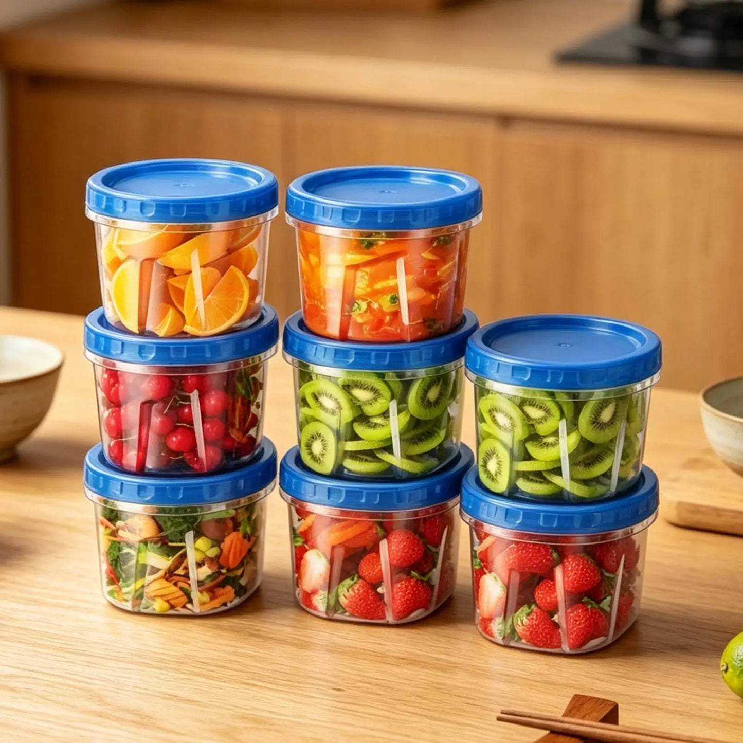6-Piece Round Food Storage Containers with Lids | 16oz Meal Prep