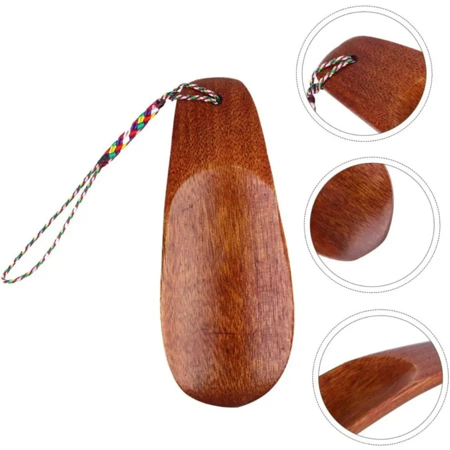 Portable Wooden Mini Shoe Horn – Lightweight Travel Shoe Lifter