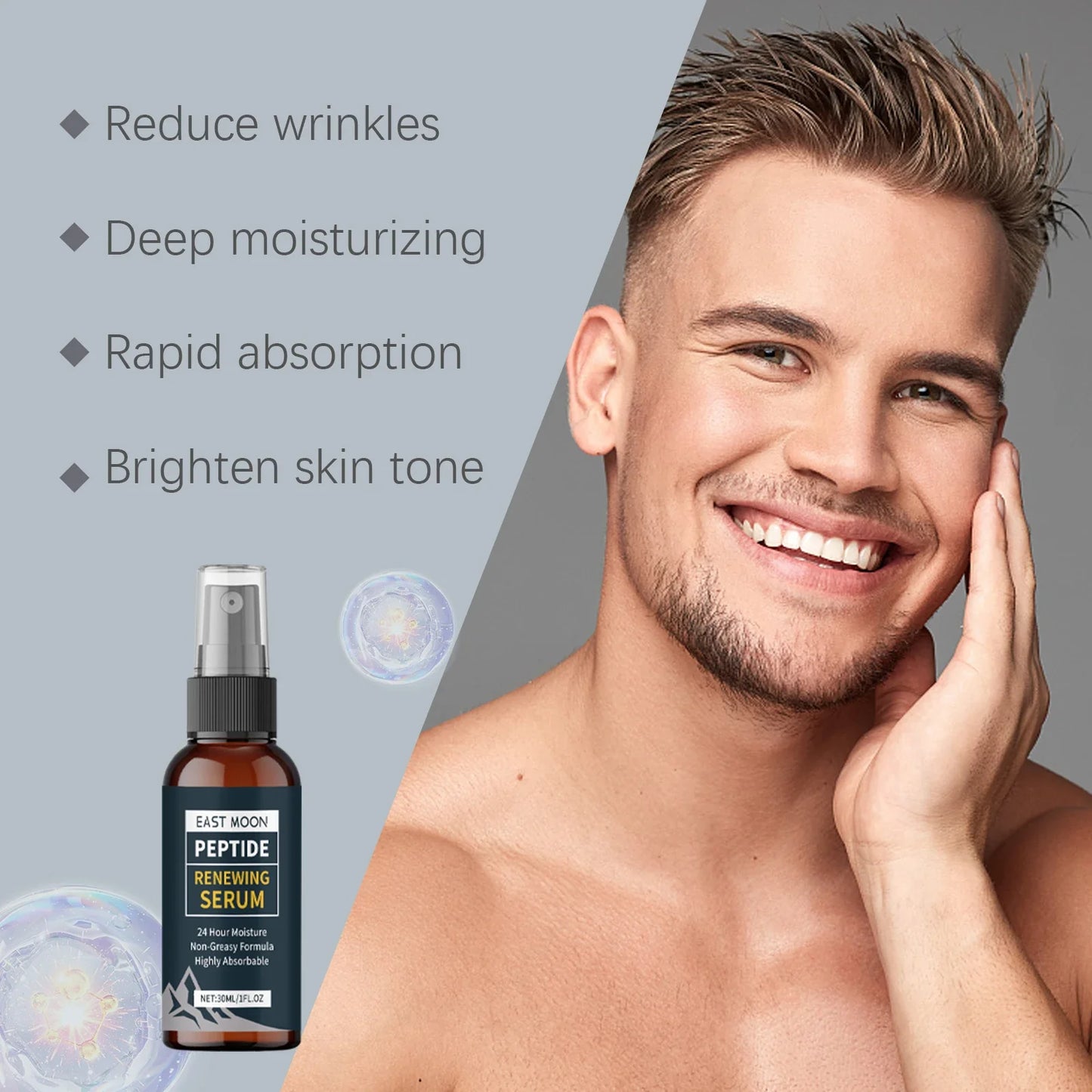 Men's Anti-Aging Face Serum Spray – Hydrating & Firming Men's Face Serum Oasis Select