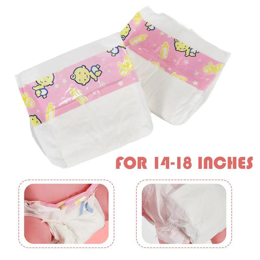 10pcs Mini Doll Diapers for 17" Baby Dolls | Dollhouse Accessories Doll Accessories Peaceful Pleasures Health and Wellness